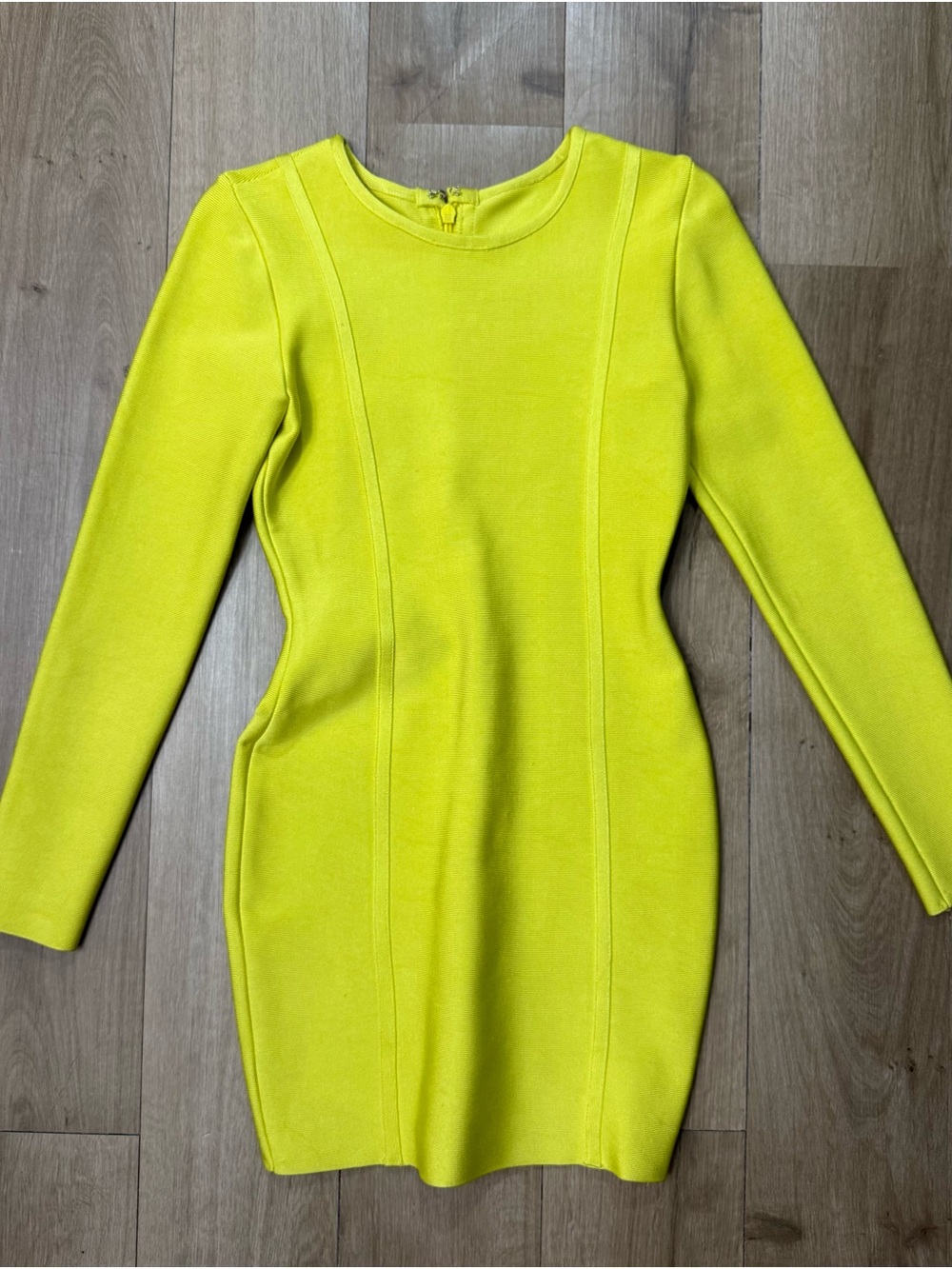 House of CB Lime Green Long Sleeve Bodycon Dress